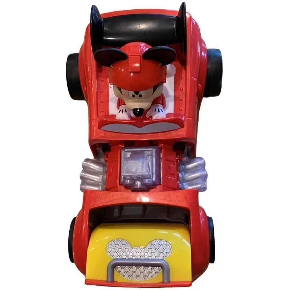 Disney Mickey Mouse roadster car - Transformer Talking red race car‎